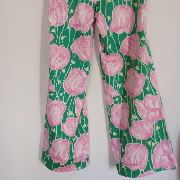 Lilly Pulitzer Pants 6 "Towering Tulips" Rare HTF Print Spring/Easter/Passover - Picture 3 of 8